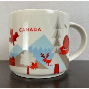 Starbucks Coffee‎ Mug Canada 2-Maple Leaf-14 Oz You Are Here Collection 2017